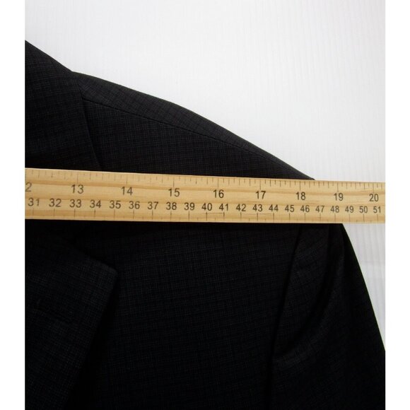 Jack Victor Jacket 44 Long Wool Blazer Sport Coat Checked 2 Button - Picture 7 of 15